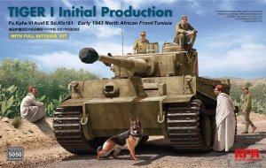 RYE FIELD MODEL 5050 - 1:35 Tiger I Pz.Kpfw. VI Ausf E Early 1943 North African Front / Tunisia - with Full Interior Kit