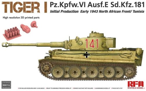 Przejdź do produktu RYE FIELD MODEL 5001U - 1:35 Tiger I Pz.Kpfw. VI Ausf E Early 1943 North African Front - Tunisia