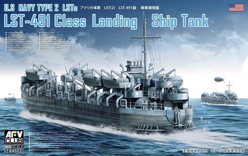 Przejdź do produktu AFV CLUB SE73519 - 1:350 US Navy Type 2 LSTs LST-491 Class Landing Ship Tank