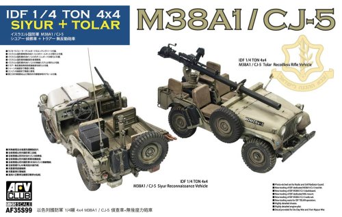 Przejdź do produktu AFV CLUB 35S99 - 1:35 IDF 1/4 ton 4x4 M38A1 / CJ-5 Siyur Reconnaissance Vehicle + Tolar Recoilless Rifle Vehicle