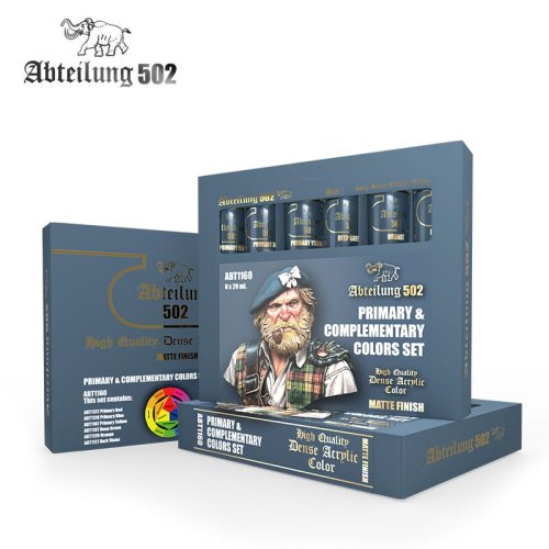 Przejdź do produktu ABTEILUNG 502 ABT1160 - Zestaw farb High Quality Dense Acrylics Colors - Primary & Complementary Colors Set 6 x 20 ml