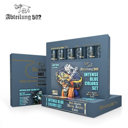 Przejdź do produktu ABTEILUNG 502 ABT1168 - Zestaw farb High Quality Dense Acrylics Colors - Intense Blue Colors Set 6 x 20 ml