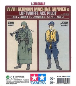 TAMIYA 89641 - 1:35 German Machine Gunner & Luftwafe Ace Pilot