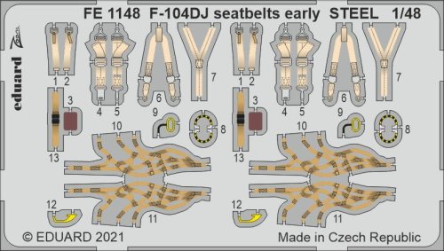 Przejdź do produktu EDUARD FE1148 - 1:48 F-104DJ seatbelts early - Steel