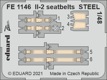 Przejdź do produktu EDUARD FE1146 - 1:48 Il-2 seatbelts - Steel