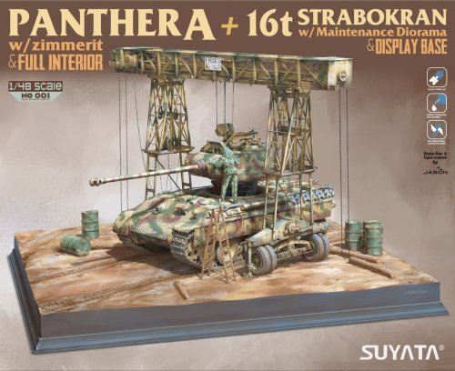 Przejdź do produktu SUYATA NO-001 - 1:48 Panther A w/ Zimmerit & Full Interior + 16t Strabokran w\ Maintenance Diorama & Display Base