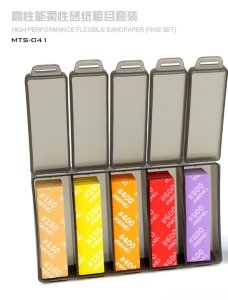MENG MODEL MTS041 - Zestaw do szlifowania - drobnoziarniste gradacje - High Performance Flexible Sandpaper (Fine Set)