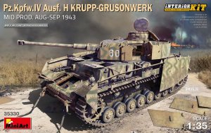 MINIART 35330 - 1:35 Pz.Kpfw.IV Ausf. H Krupp-Grusonwerk Mid Prod. Aug-Sep 1943 w/ interior kit