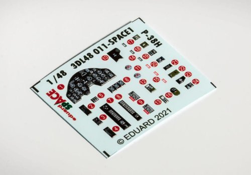 Przejdź do produktu EDUARD 3DL48011 - 1:48 P-38H - Space 3D Decals + PE
