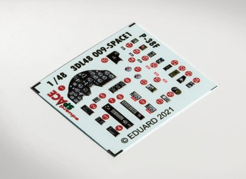 Przejdź do produktu EDUARD 3DL48009 - 1:48 P-38F - Space 3D Decals + PE