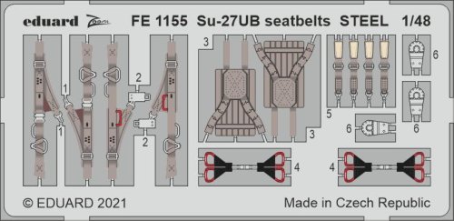 Przejdź do produktu EDUARD FE1155 - 1:48 Su-27UB seatbelts - Steel