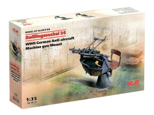 Przejdź do produktu ICM 35714 - 1:35 Zwillingssockel 36 WWII German Anti-aircraft Machihe gun Mount