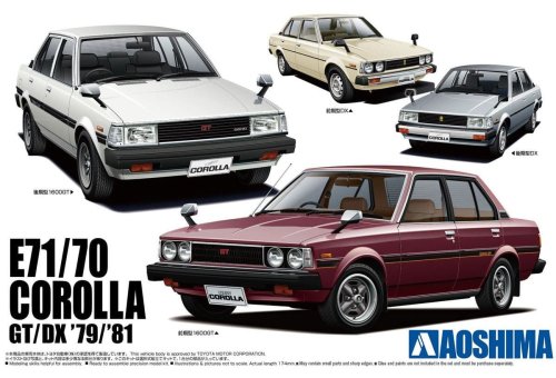 Przejdź do produktu Aoshima 06129 - 1:24 Toyota E71/70 Corolla Sedan GT/DX '79/'81