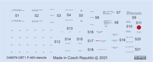 Przejdź do produktu EDUARD D48076 - 1:48 P-40N stencils
