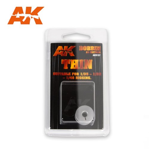 Przejdź do produktu AK INTERACTIVE 9137 - Elastic Rigging Bobbin Thin 0,055mm x 20m