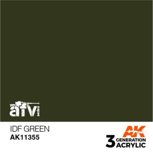 AK Interactive 11355 - Farba akrylowa IDF Green 17ml