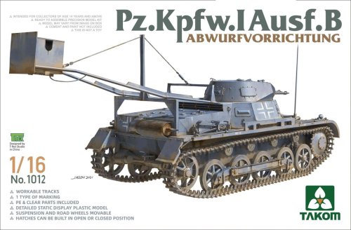 Przejdź do produktu TAKOM 1012 - 1:16 Pz.Kpfw. I Ausf.B Abwurfvorrichtung