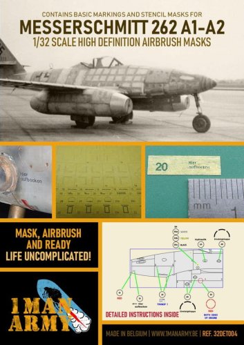 Przejdź do produktu 1 MAN ARMY 32DET004 - 1:32 Messerschmitt 262 A1-A2