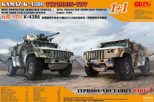 Przejdź do produktu RPG MODEL 35019 - 1:35 Kamaz K-4386 Typhoon-VDV Family - VDV K-4386 with 30 mm 2A42 cannon system + VDV K-4386 Early Type (2 kits in the box)