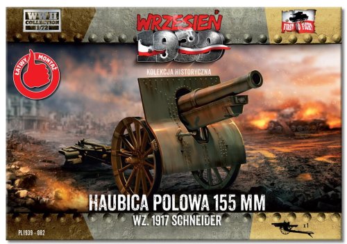 Przejdź do produktu FIRST TO FIGHT 082 - Wrzesień 1939 - 1:72 Haubica polowa 155mm wz.1917 Schneider - Gazetka w zestawie z modelem