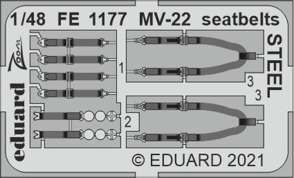 Przejdź do produktu EDUARD FE1177 - 1:48 MV-22 seatbelts - Steel