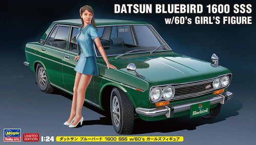 Przejdź do produktu HASEGAWA SP477 52277 - 1:24 Datsun Bluebird 1600 SSS w/60's Girl's Figure