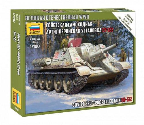 Przejdź do produktu ZVEZDA 6281 - 1:100 Su-122 Soviet Self-Propelled Gun