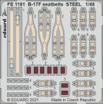 EDUARD FE1181 - 1:48 B-17F seatbelts - Steel
