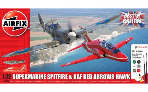 Przejdź do produktu AIRFIX 50187 - 1:72 Spitfire & Red Arrows Hawk - Best of British
