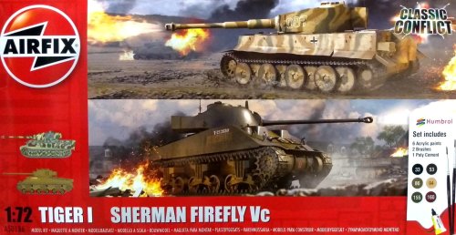 Przejdź do produktu AIRFIX 50186 - 1:72 Tiger I vs Sherman Firefly - Classic Conflict