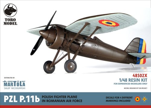 Przejdź do produktu TORO MODEL 48S02X - 1:48 PZL P.11b in Romanian Air Force