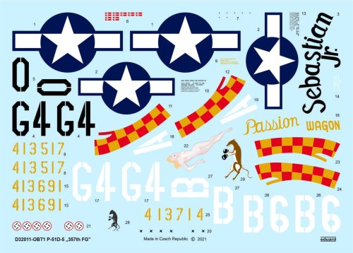 Przejdź do produktu EDUARD D32011 - 1:32 P-51D-5 357th FG