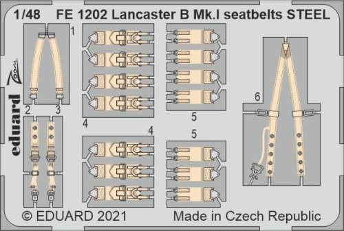 Przejdź do produktu EDUARD FE1202 - 1:48 Lancaster B Mk.I seatbelts - Steel