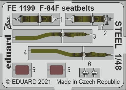 Przejdź do produktu EDUARD FE1199 - 1:48 F-84F seatbelts - Steel