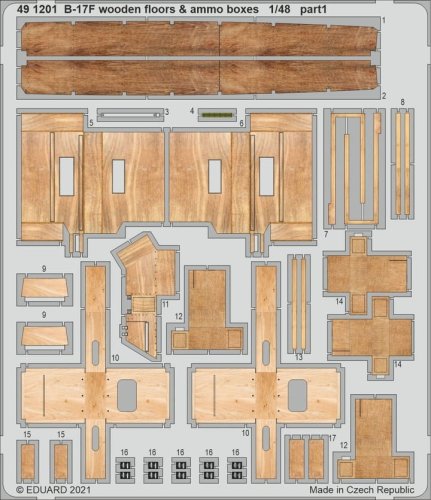 Przejdź do produktu EDUARD 491201 - 1:48 B-17F wooden floors & ammo boxes