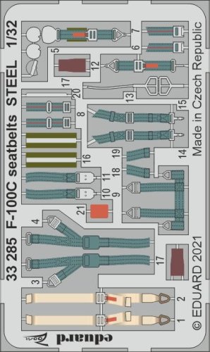 Przejdź do produktu EDUARD 33285 - 1:32 F-100C seatbelts - Steel