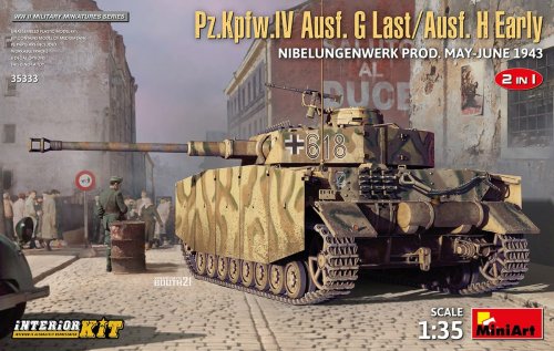 Przejdź do produktu MINIART 35333 - 1:35 Pz.Kpfw.IV Ausf. G Last/Ausf. H Early Nibelungenwerk Prod. May-June 1943 w/ Interior kit