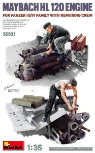 MINIART 35331 - 1:35 Maybach HL 120 engine for Panzer III/IV family with repair crew