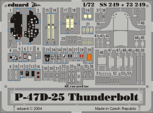 EDUARD SS249 - 1:72 P-47D-25