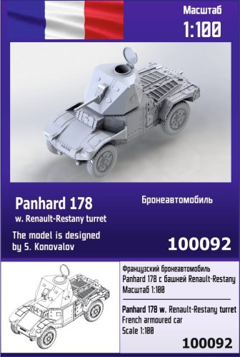 Przejdź do produktu ZEBRANO Z100-092 - 1:100 Panhard 178 w. Renault-Restany turret