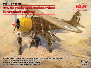 ICM 32025 - 1:32 CR. 42 Falco with Italian Pilots in tropical uniform
