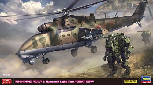 Przejdź do produktu HASEGAWA 02368 - 1:72 Mi-24 Hind UAV & Humanoid Light Tank Goat UGV