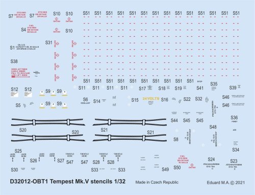 Przejdź do produktu EDUARD D32012 - 1:32 Tempest Mk.V stencils