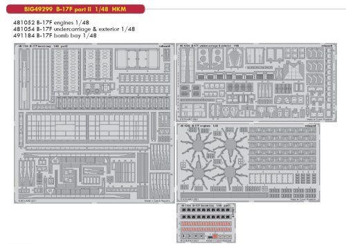 Przejdź do produktu EDUARD BIG49299 - 1:48 B-17F part II