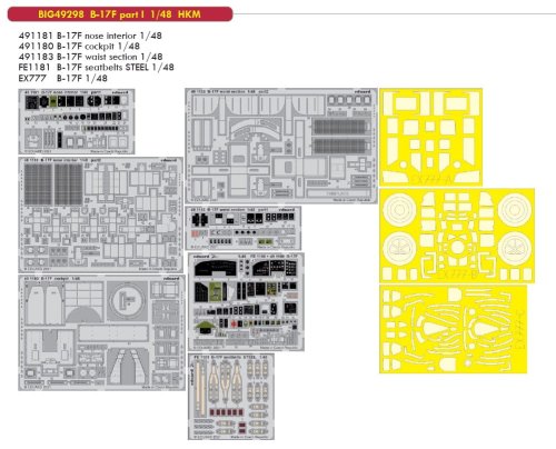 Przejdź do produktu EDUARD BIG49298 - 1:48 B-17F part I