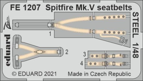 Przejdź do produktu EDUARD FE1207 - 1:48 Spitfire Mk.V seatbelts - Steel