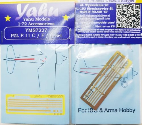Przejdź do produktu YAHU YMS7227 - 1:72 PZL P.11 C/F/G zestaw akcesoriów