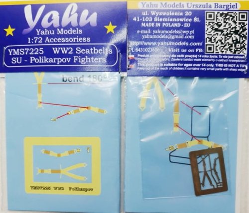 Przejdź do produktu YAHU YMS7225 - 1:72 WW2 Polikarpov pasy fototrawione
