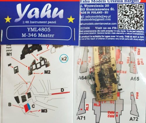 Przejdź do produktu YAHU YML4805 - 1:48 M-346 Master tablica przyrządów