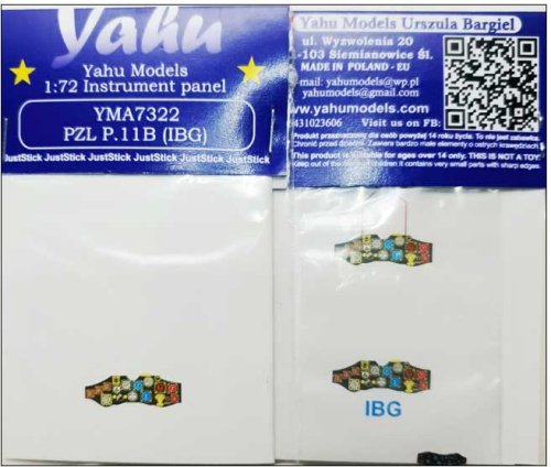 Przejdź do produktu YAHU YMA7322 - 1:72 PZL P.11B tablica przyrządów
